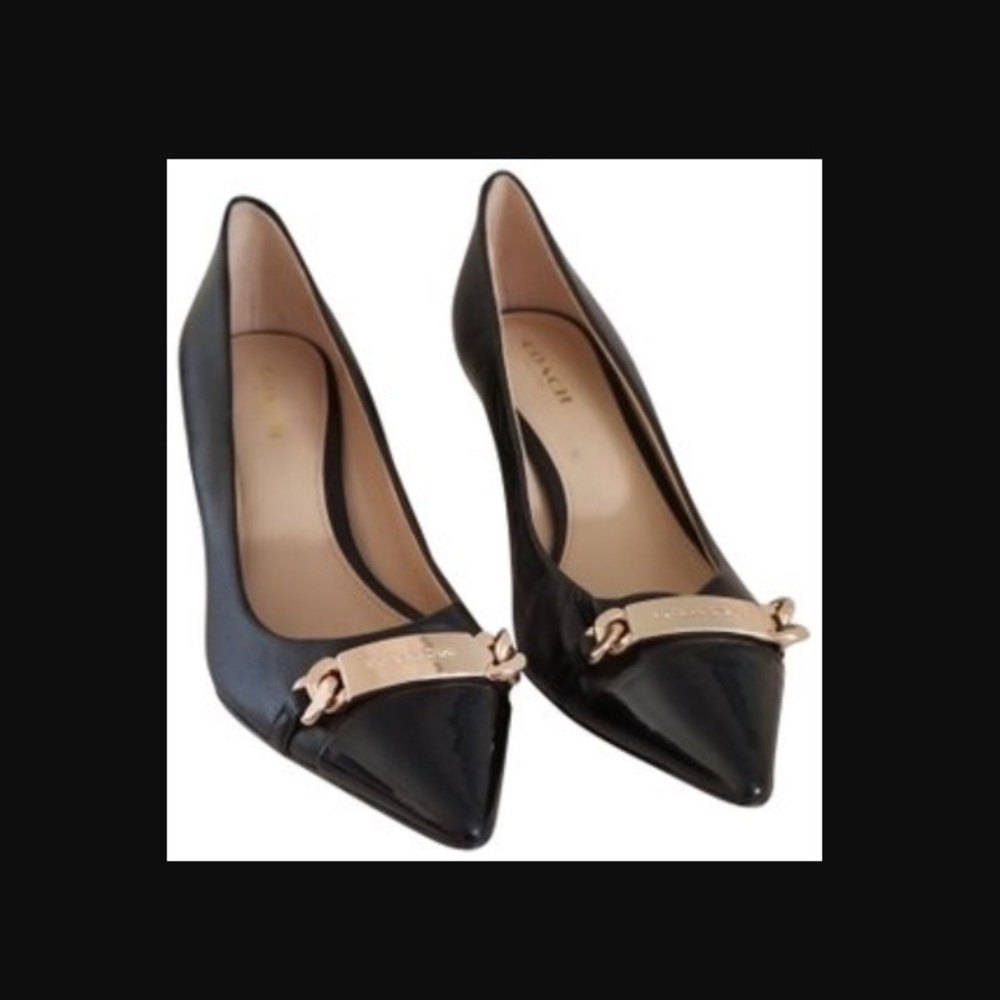 Coach leather pointed toe shoes